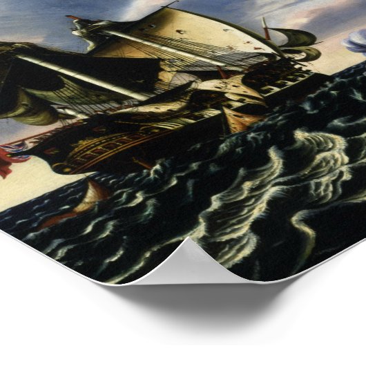 Thomas Chambers - Gefangennahme von H.B.M. Frigate Poster (Ecke)