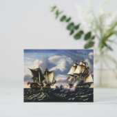 Thomas Chambers - Gefangennahme von H.B.M. Frigate Postkarte (Stehend Vorderseite)