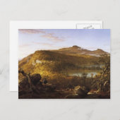 Thomas Cole-Ansicht des Zwei-Seen-Gebirgshauses Postkarte (Vorne/Hinten)