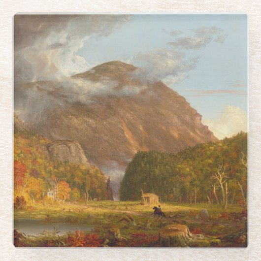 Thomas Cole Ausblick auf den Bergpass Glasuntersetzer (Vorderseite)