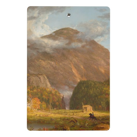 Thomas Cole Ausblick auf den Bergpass Mini Klemmbrett (Rückseite)