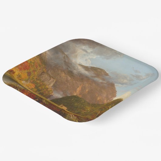 Thomas Cole Ausblick auf den Bergpass Pappteller (Gewinkelt)