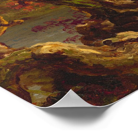 Thomas Cole Ausblick auf den Bergpass Poster (Ecke)