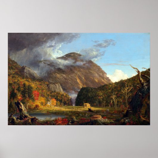Thomas Cole Ausblick auf den Bergpass Poster (Vorne)