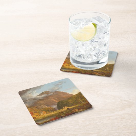 Thomas Cole Ausblick auf den Bergpass Rechteckiger Pappuntersetzer (Vor Ort)
