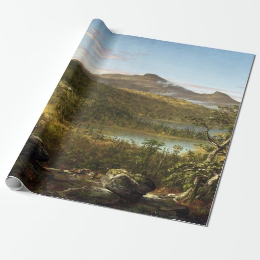 Thomas Cole Ausblick auf die beiden Seen und Berge Geschenkpapier (Ungerollt)