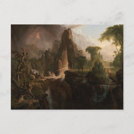 Thomas Cole - Ausweisung aus dem Garten Eden Postkarte (Vorderseite)