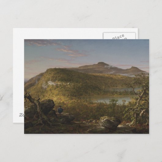 Thomas Cole - Blick auf die beiden Seen und Berge Postkarte (Vorne/Hinten)