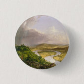 Thomas Cole der Oxbow Der Connecticut-Fluss Button (Vorderseite)
