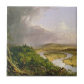 Thomas Cole der Oxbow Der Connecticut-Fluss Fliese (Vorderseite)