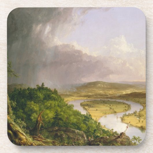 Thomas Cole der Oxbow Der Connecticut-Fluss Getränkeuntersetzer (Vorderseite)