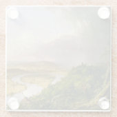 Thomas Cole der Oxbow Der Connecticut-Fluss Glasuntersetzer (Rückseite)