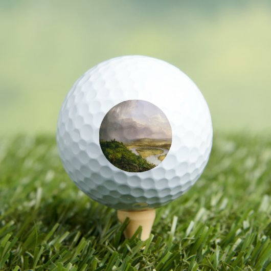 Thomas Cole der Oxbow Der Connecticut-Fluss Golfball (Insitu T-Shirt)