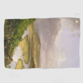 Thomas Cole der Oxbow Der Connecticut-Fluss Golfhandtuch (Horizontal)