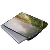 Thomas Cole der Oxbow Der Connecticut-Fluss Laptopschutzhülle (Vorne Knopf)
