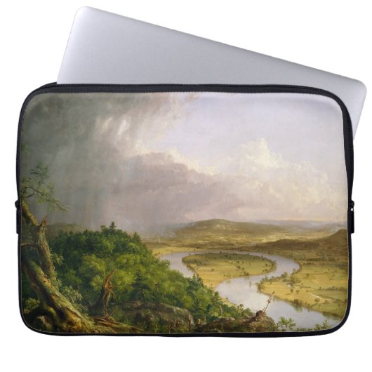 Thomas Cole der Oxbow Der Connecticut-Fluss Laptopschutzhülle (Vorderseite)