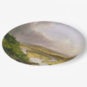 Thomas Cole der Oxbow Der Connecticut-Fluss Pappteller (Schrägansicht)