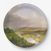 Thomas Cole der Oxbow Der Connecticut-Fluss Pappteller (Vorderseite)