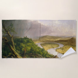 Thomas Cole der Oxbow Der Connecticut-Fluss Strandtuch