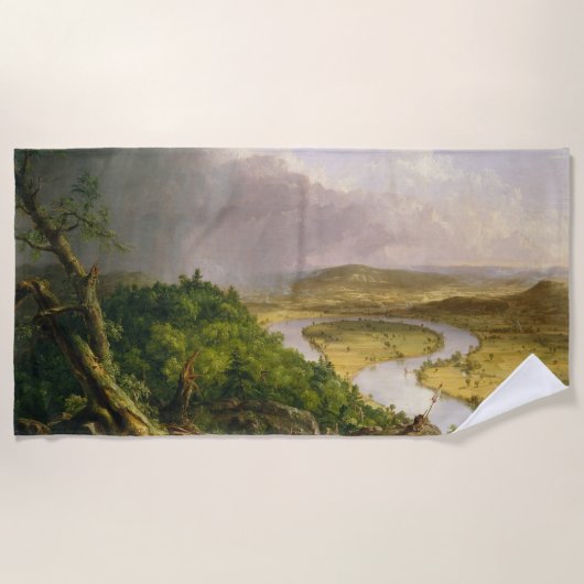 Thomas Cole der Oxbow Der Connecticut-Fluss Strandtuch (Vorderseite)