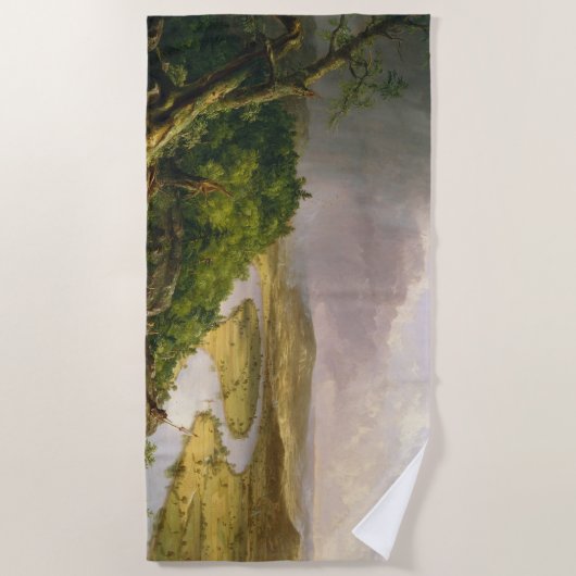 Thomas Cole der Oxbow Der Connecticut-Fluss Strandtuch (Vorderseite)