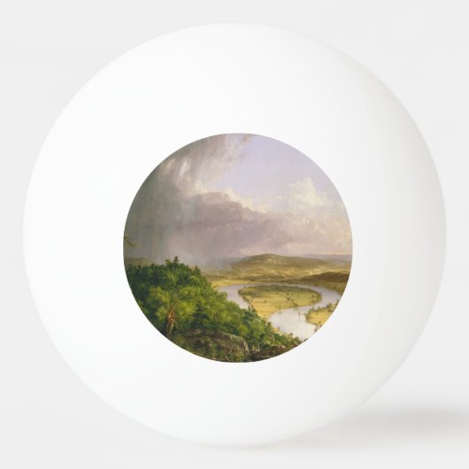 Thomas Cole der Oxbow Der Connecticut-Fluss Tischtennisball (Vorderseite)
