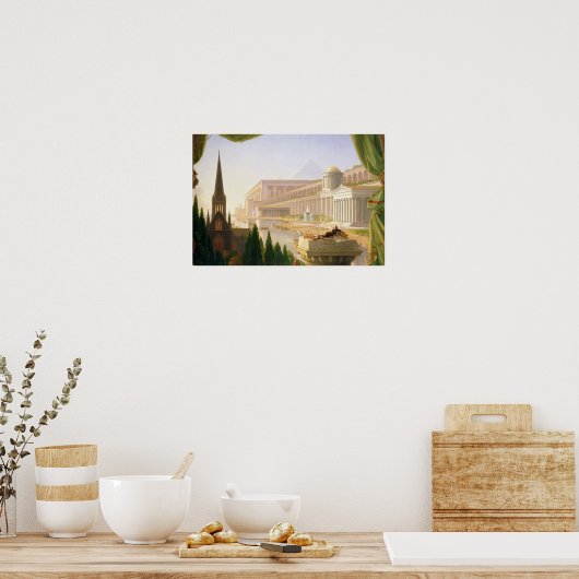 Thomas Cole - Der Traum des Architekten Poster (Küche)