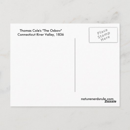 Thomas Cole: Die Oxbow-Postkarte Postkarte (Rückseite)