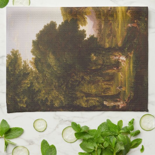 Thomas Cole Dream of Arcadia Geschirrtuch (Gefaltet)