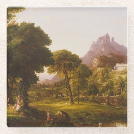 Thomas Cole Dream of Arcadia Glasuntersetzer (Vorderseite)