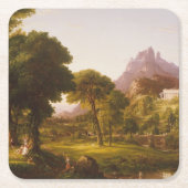 Thomas Cole Dream of Arcadia Rechteckiger Pappuntersetzer (Vorderseite)