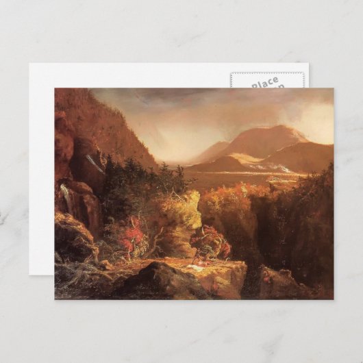 Thomas Cole - Landschaft mit Zahlen Postkarte (Vorne/Hinten)