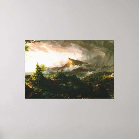 Thomas Cole The Course of Empire - Savage Staat Leinwanddruck (Vorderseite)