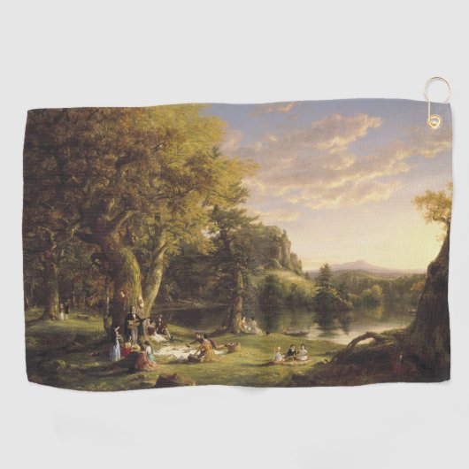 Thomas Cole The Pic-Nic Golfhandtuch (Horizontal)