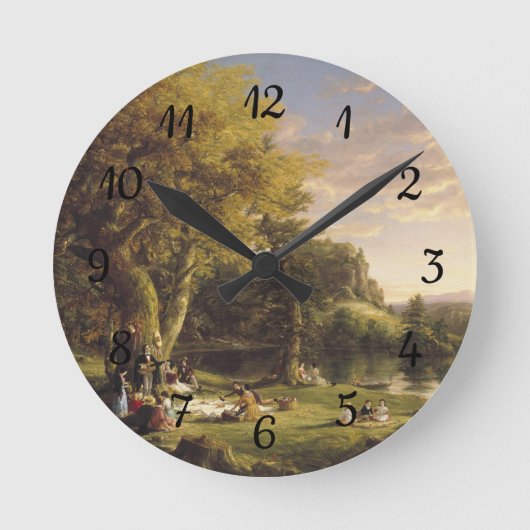 Thomas Cole The Pic-Nic Runde Wanduhr (Vorderseite)