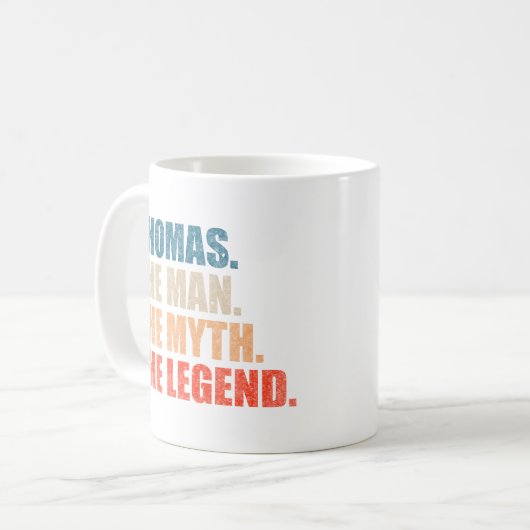 Thomas der Mensch Der Mythos der Legende Kaffeetasse (Vorderseite Links)