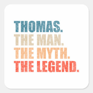 Thomas der Mensch Der Mythos der Legende Quadratischer Aufkleber