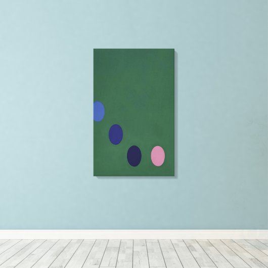 Thomas Downing - Green Square - Op Art Leinwanddruck (Insitu (Holzboden))