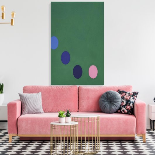 Thomas Downing - Green Square - Op Art Leinwanddruck (Insitu (Wohnzimmer))