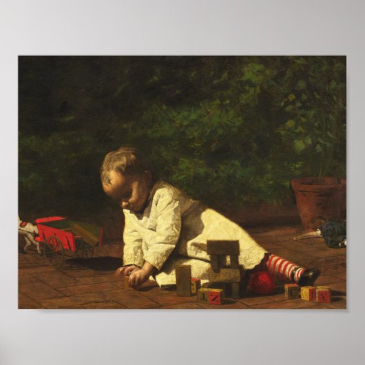 Thomas Eakins - Baby bei Play Poster (Vorne)