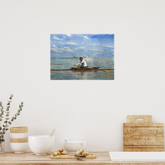 Thomas Eakins John Biglin in einem Single Poster (Küche)