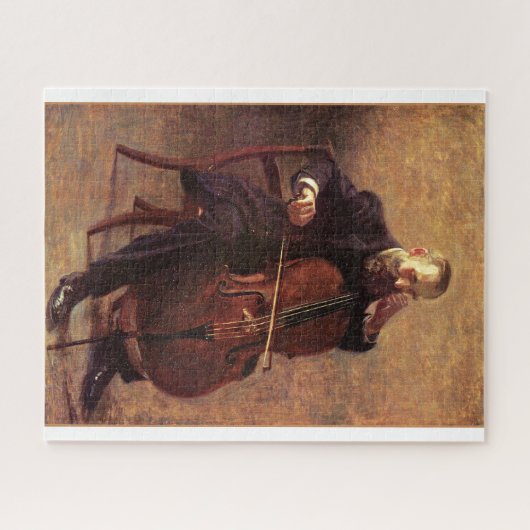 Thomas Eakins painting, The Cello Player, Puzzle (Horizontal)
