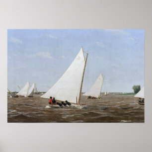 Thomas Eakins - Sailboats Racing auf dem Delaware Poster