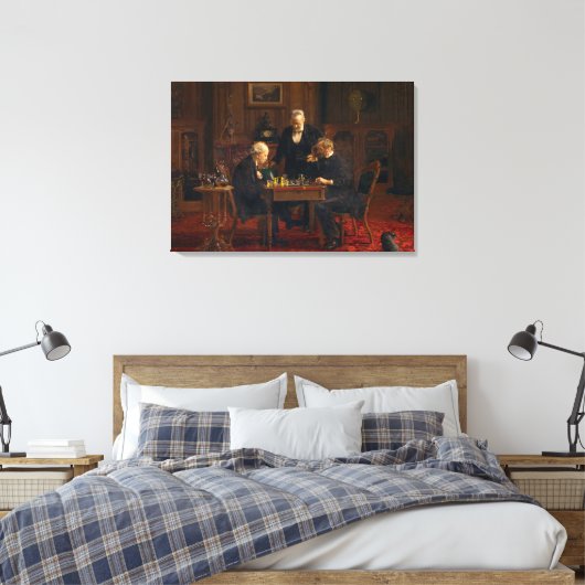 Thomas Eakins Schachspieler Leinwanddruck (Insitu (Schlafzimmer))