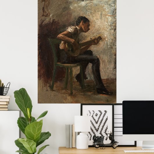 Thomas Eakins - The Banjo Player 1877 Poster (Heimbüro)