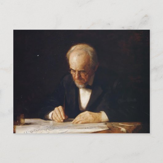 Thomas Eakins - The Writing Master (Benjamin Eakin Postkarte (Vorderseite)