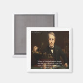 Thomas Edison "B4 Success" Zitat von Weisheit Gesc Magnet (Vorderseite/Rückseite)