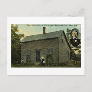 Thomas Edison Boyhood Home - Vintage Postkarte