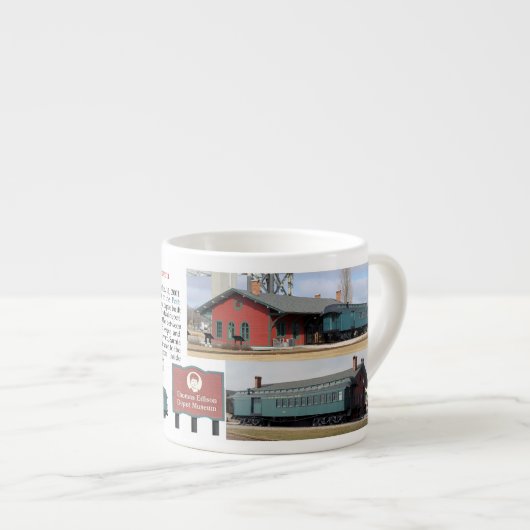 Thomas Edison Depot Museum Espressotasse (Vorderseite Rechts)