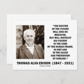 Thomas Edison Doctor of Future Give No Medicine (Vorne/Hinten)